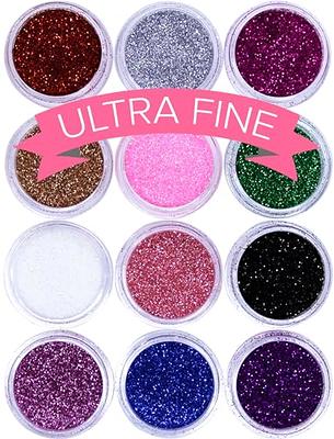  Viza Holographic Ultra Fine Glitter Powder, 7.8oz/ 220g Black  Craft Resin Glitter, 1/128 Metallic Nail Sequins Flakes for Epoxy Resin  Tumbler, Nail Art, Slime, Body Face, Festival DIY Decor : Arts