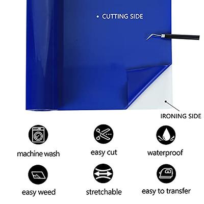 HTVRONT 12 inch x 8ft Royal Blue HTV Vinyl Rolls Heat Transfer Vinyl, Easy to Cut & Weed for Heat Vinyl Design, Size: 12 x 8ft