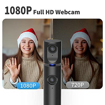 OVIFM Streaming Webcam with Microphone Ring Light-HD 1080P Face Web Cam  with Privacy Cover&Tripod for Desktop/Laptop/PC/MAC,Web Camera for