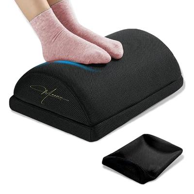 AMERIERGO AEFR1 Foot Rest for Under Desk at Work, Ergonomic Memory Foam  Foot Stool cushion for Home Office, gaming, computer - Adjustable 2 Heig