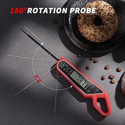 Meat Thermometer Digital for Cooking and Grilling, Collapsible Probe, with  Magnet, Calibration, Backlight Waterproof Food Thermometer, Instant Read