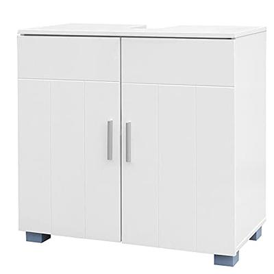 Bathroom Under Sink Vanity Cabinet Free Standing Pedestal Sink Storage  Cabinet with 2-Door and Shelves Modern Wood Under Sink Space Saver  Organizer