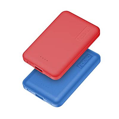 Miady 2-Pack 5000mAh Mini Portable Charger, Power Pack with 5V 2.4A USB  Output, Power Bank Phone Charger for iPhone XR, 11, 12, Android Phones and  etc (Red and Blue) - Yahoo Shopping