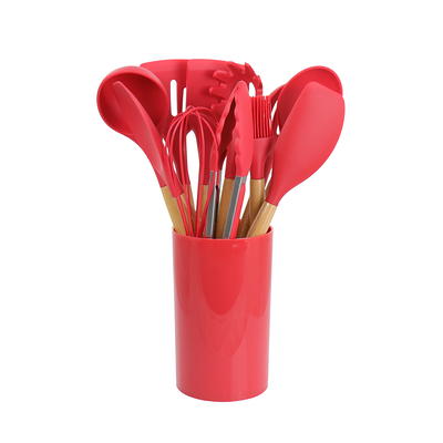 Megachef 12 Piece Silicone Cooking Utensils In Red : Target