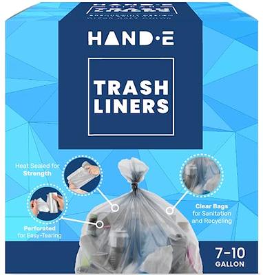 PAMI Recycling Tall 13-Gallon Kitchen Drawstring Trash Bags- Extra-Strong  Plastic Garbage Bags [Clear 60 Pack]- Thick Trash Can Liners For Kitchen 