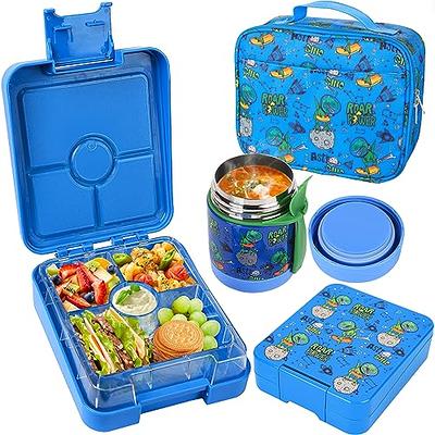 OmieBox Bento Box for Kids - Insulated Bento Lunch Box with Leak Proof  Thermos Food Jar - Meadow 