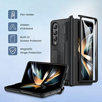 Ruky for Samsung Galaxy Z Fold 3 Full Body Case, Magnetic Kickstand, Hinge  Protection, Built-in Screen Protector PU Leather Stand Case for Samsung  Galaxy Z Fold 3 5G, Black : : Electronics
