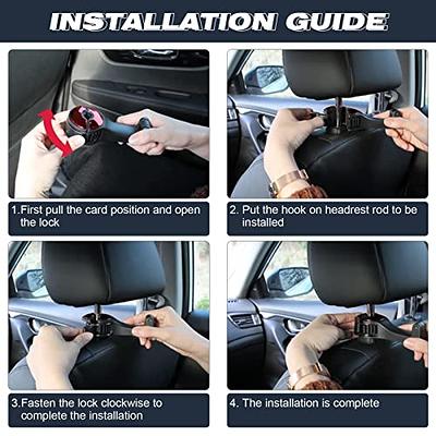 2 in 1 Car Headrest Hidden Hook, 2 in 1 Car Seat Hooks with Phone