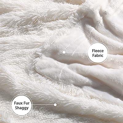 Shag Faux Fur White   - FEEL FABRICS