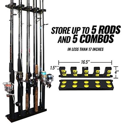 Fishing Pole Stand Organizer Garage Wall Mount Rack Fishing Rod