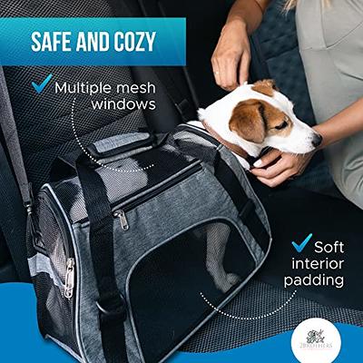 Top tasta Cat Carriers Soft-Sided Carrier for Small Cats Dogs Puppies Under  25 Lbs,TSA Airline Approved,Collapsible Cat Travel Carrier (Medium,Blue)