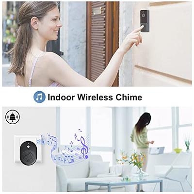 Lovskoo Doorbell Camera Wireless with HD Video, Real-time Video Call,  Electrical Equipment, Video Doorbell with Night Vision,Two Way Audio, 2.4G  WiFi Smart Doorbell, Home Security System (Black) - Yahoo Shopping