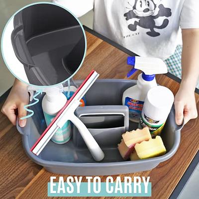 Portable Carry Caddy for Cleaning Products Cleaning Supply Organizer with  Handle 