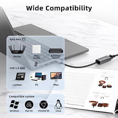 Computer Hub Ethernet LAN Network Adapter 1000Mbps Fast Transfer  Multifunctional Multiport Data Transmission 4 in 1 USB3.0