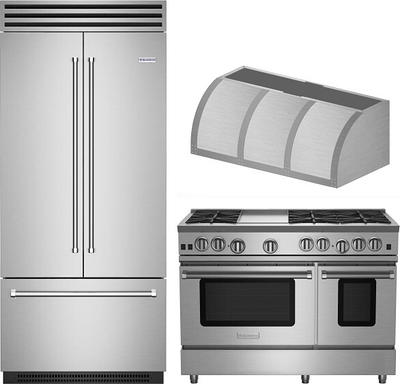 Cosmo 2 Piece Kitchen Appliance Packages with 30 Free Standing Gas Range  Kitchen Stove & French Door Refrigerator Kitchen Appliance Bundles