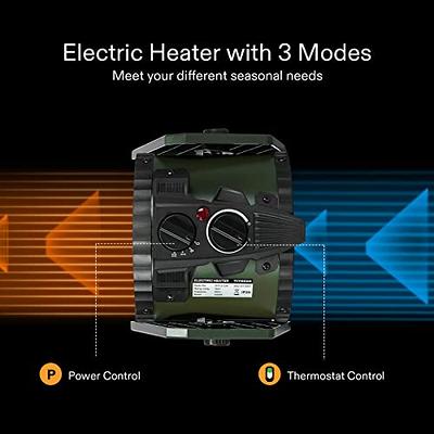 VIVOSUN Space Heater, 1500W Portable PTC Electric Heater with Adjustable  Thermostat, Overheat Protection 