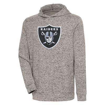 Women's Antigua Charcoal Las Vegas Raiders Victory Full-Zip Hoodie 