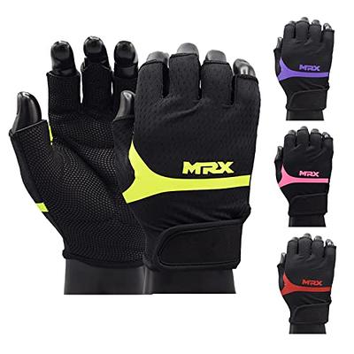 MRX Weight Lifting Gloves for Women Breathable Workout Anti Slip Padded  Shock-Absorbing Extra Grip Palm Protection Half Finger Exercise Glove for  Gym,Cycling,Weightlifting