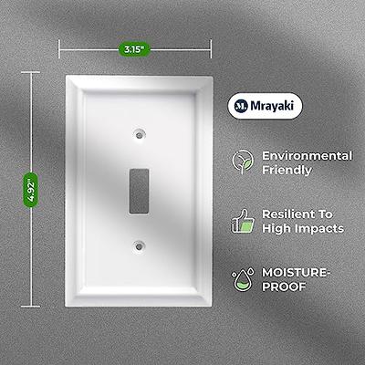 Wall Plates Duplex Outlet Covers, Classic White Light Switch Cover - Natural  Bamboo Fiber Electrical Outlet Cover Plate Variety of 13 Styles: Toggle/Combo  (1 Gang Toggle 4 Pack, White) - Yahoo Shopping