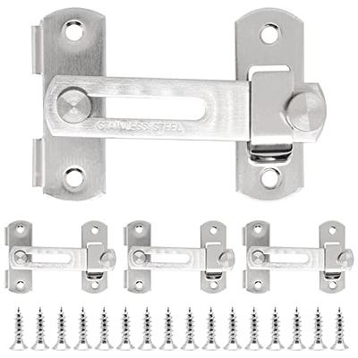 Black Barn Door Latch, 2 Pack 4 Inch Hook and Eye Latch with Screws, Barn  Door Lock Gate Latches for Fence Outdoor Window Cabinet Bathroom - Yahoo  Shopping