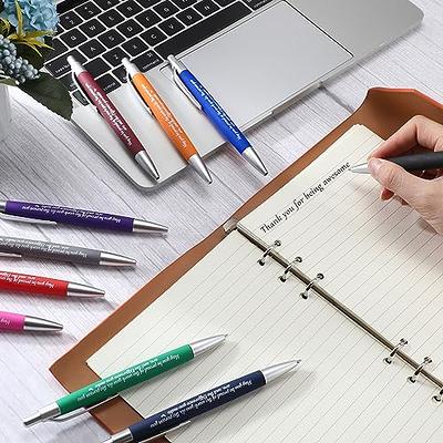 WY WENYUAN Pens, Fine Point Smooth Writing Pens, Personalized Ballpoint  Pens Bulk, Flair Teacher Pens, Black Ink 1.0 mm Journaling Pen, Aesthetic  Gift School Office Supplies for Note Taking 