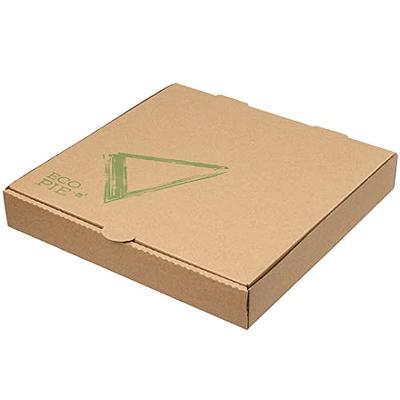 Restaurantware 3.5 x 3.5 x 0.8 inch Pizza Boxes, 100 Disposable Small Pizza Boxes - Durable, Locks in Pizzas, Cookies, or Party Favors, Kraft Paper