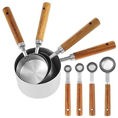 Fsdifly-Stainless Steel Measuring Spoons 5 Piece Stackable Set - Measuring  Se