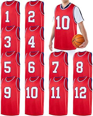  Funtery 12 Pcs Men Basketball Jerseys Mesh Basketball