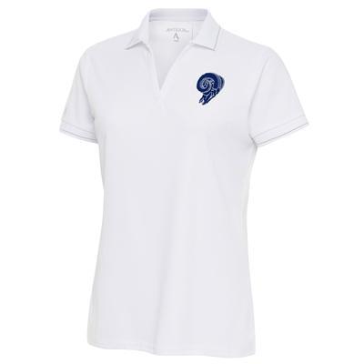 Antigua Los Angeles Dodgers Women's White Affluent Polo