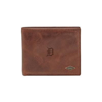 Fossil Men's Quinn Flip ID Bifold Leather Wallet - Brown