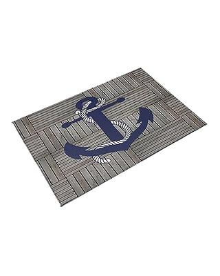 Outdoor Patio Rug Nautiacal Blue Anchor with Stripes Outdoor Rug Waterproof  Floor Carpet Gray Plank Indoor Outdoor Area Rug Mats for Camping RV Picnic  Balcony Porch Backyard Deck Beach - Yahoo Shopping