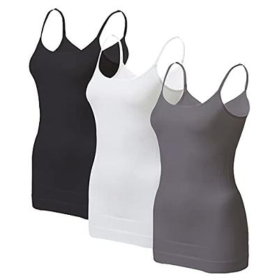 Women's 2 Pack Tummy Control Shapewear Tank Top - Seamless Body Shaper  Compression Top 