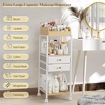 Makeup Organizer for Vanity,Bathroom Cosmetic Storage with 2 Drawers,Skin  Care Countertop Display Cases for Lotions Beauty Hair Product Perfume  Eyeshadow Lipstick Nail Polish and Jewelry etc - Yahoo Shopping