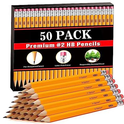5 Pack of Unsharpened Wood Pencils - Bulk School Supplies Wholesale Case of 192 Pack of 5 Pencils Each, Yellow