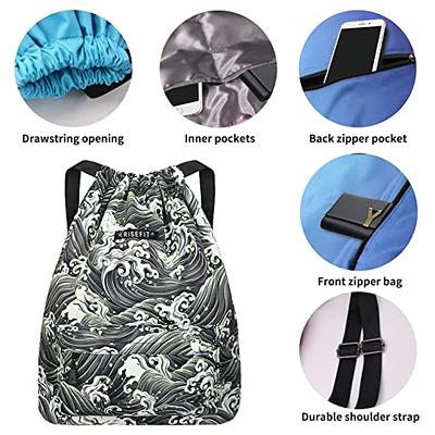 Risefit Waterproof Drawstring Bag, Gym Bag Sackpack Sports Backpack for Men Women