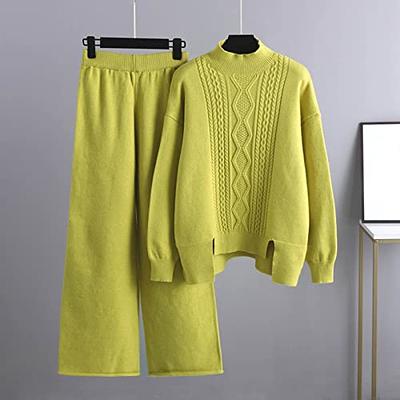 Plus Size two piece outfits for women Jogger Sets Long Sleeve Tops