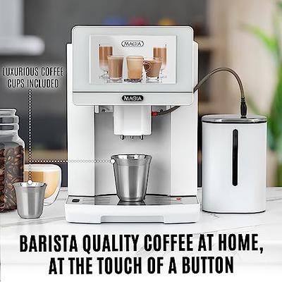  Zulay Magia Super Automatic Espresso Machine with Grinder - Espresso  Maker with Milk Frother & Insulated Milk Container- Cappuccino & Latte  Machine - Touch Screen, 19 Coffee Recipes, 10 User Profiles