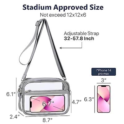DUORT Clear Bag Stadium Approved, TPU Clear Purses Inside Pocket