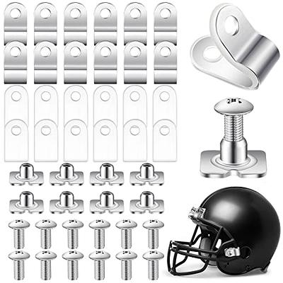 Helmet Repair Kit, 73pcs Sports Helmets Buckle Football Hockey Helmet  Hardware Kit Including Stainless Steel R Shape Football Visor Clips, Rubber