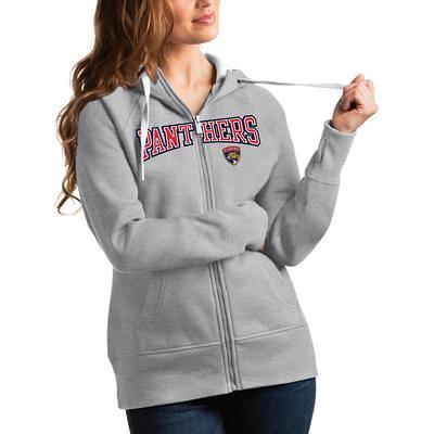 Women's Antigua Blue Carolina Panthers Victory Pullover Hoodie