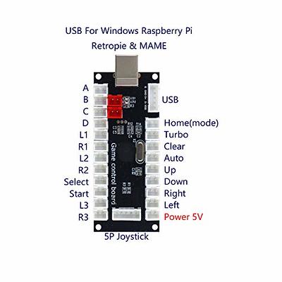 SJ@JX Arcade Game DIY Kit 2 Player Zero Delay USB Encoder Button