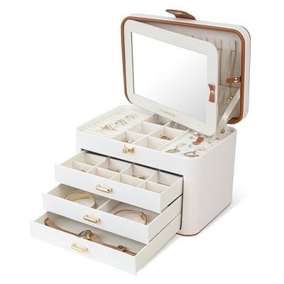 KAMIER Earring Holder Organizer Box with 5 Drawers