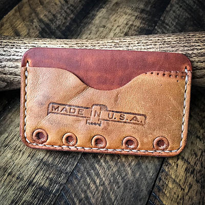 Handmade Leather Minimalist Wallet - Made in USA