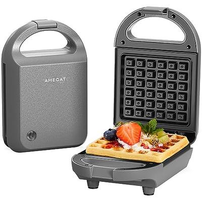 Electric Waffle Maker Machine Mini for Individual Waffles Hash