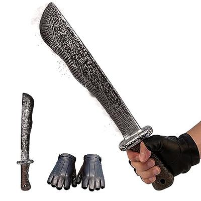 Halloween Accessories Machete with Gloves Purge Weapons Fake Knife