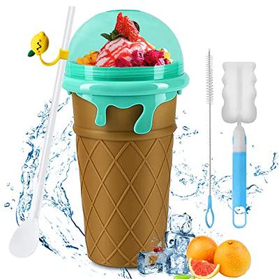 Slushy Maker Cup,Slushy Maker Squeeze Cup,Quick Frozen Smoothies Cups Frozen Magic Cup,Summer Juice Ice Cream Cup,DIY Homemade Smoothie Cups