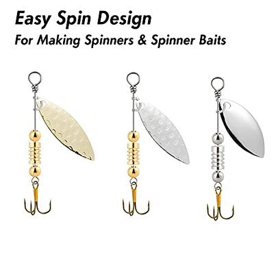 Fishing Spinner Lure Making Supplies Spinnerbait Parts Blade Shaft Clevis  Hooks