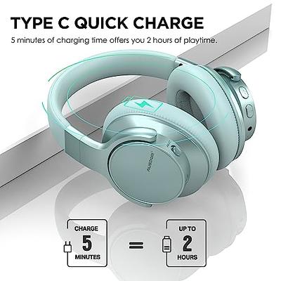 AUSDOM E7 Wireless Over-Ear Noise Cancelling Headphones Bluetooth with