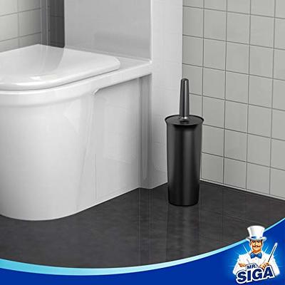 MR.SIGA Toilet Bowl Brush and Holder for Bathroom, Non-Scratch TPR