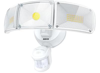 Olafus 55W Flood Lights Outdoor Motion Sensor Light, LED Security Light  IP65 Waterproof, 5500LM Motion Activated Light, 3 Head LED Flood Light,  6500K